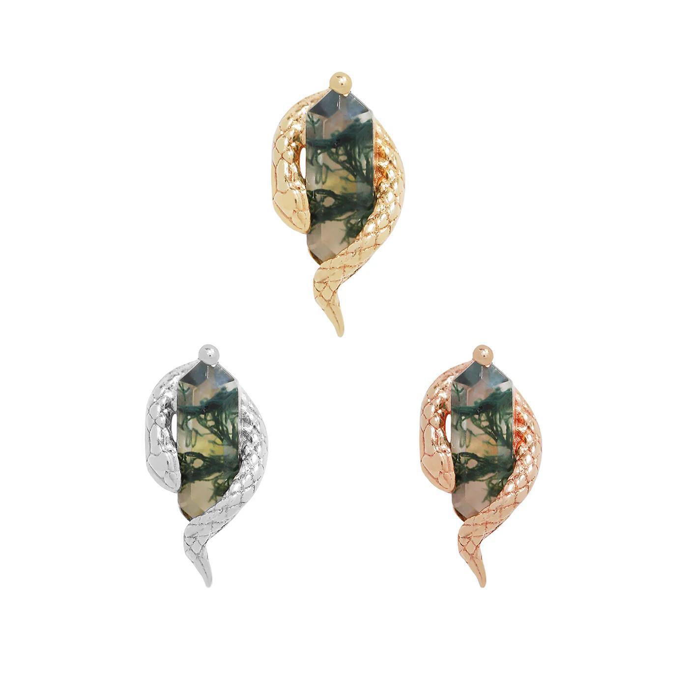 Buddha | 14k gold | Eve Was Framed | Moss Agate