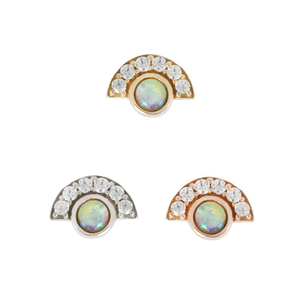 Buddha | 14k gold | Kahlo | Australian Opal + CZ