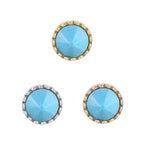 Buddha | 14k gold | Round Accent Bezel Reverse Set | Turquoise