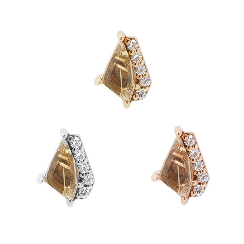 Buddha | 14k gold | Elevate | Rutilated Quartz + CZ