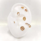 Buddha | 14k gold | Prong Pear | Rutilated Quartz