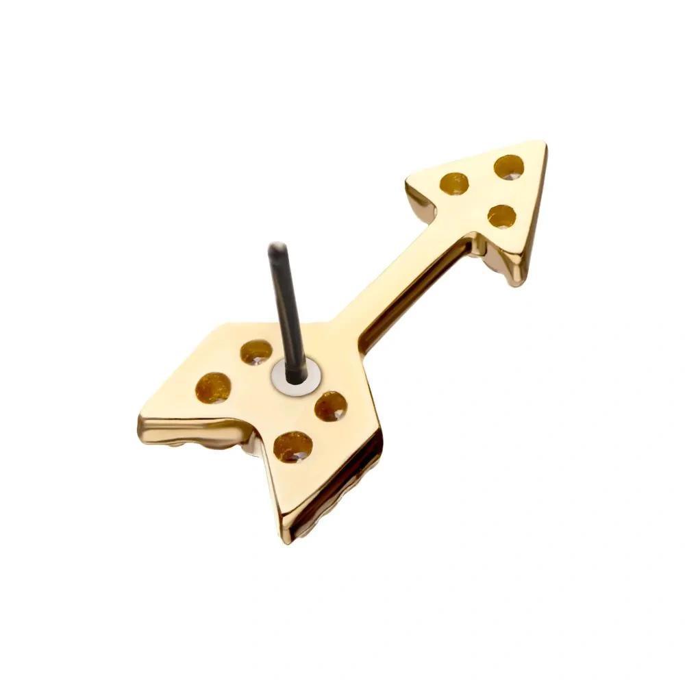 Invictus | 14k gold | Arrow | Multi-Clear Gem