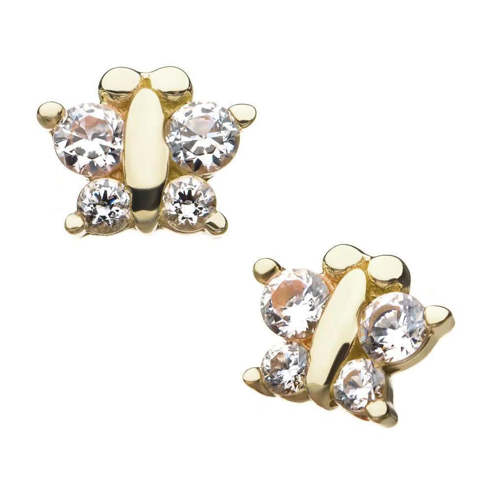 Invictus | 14k gold | Prong Set Butterfly | CZ