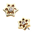 Invictus | 14k gold | Hollow Flower | CZ