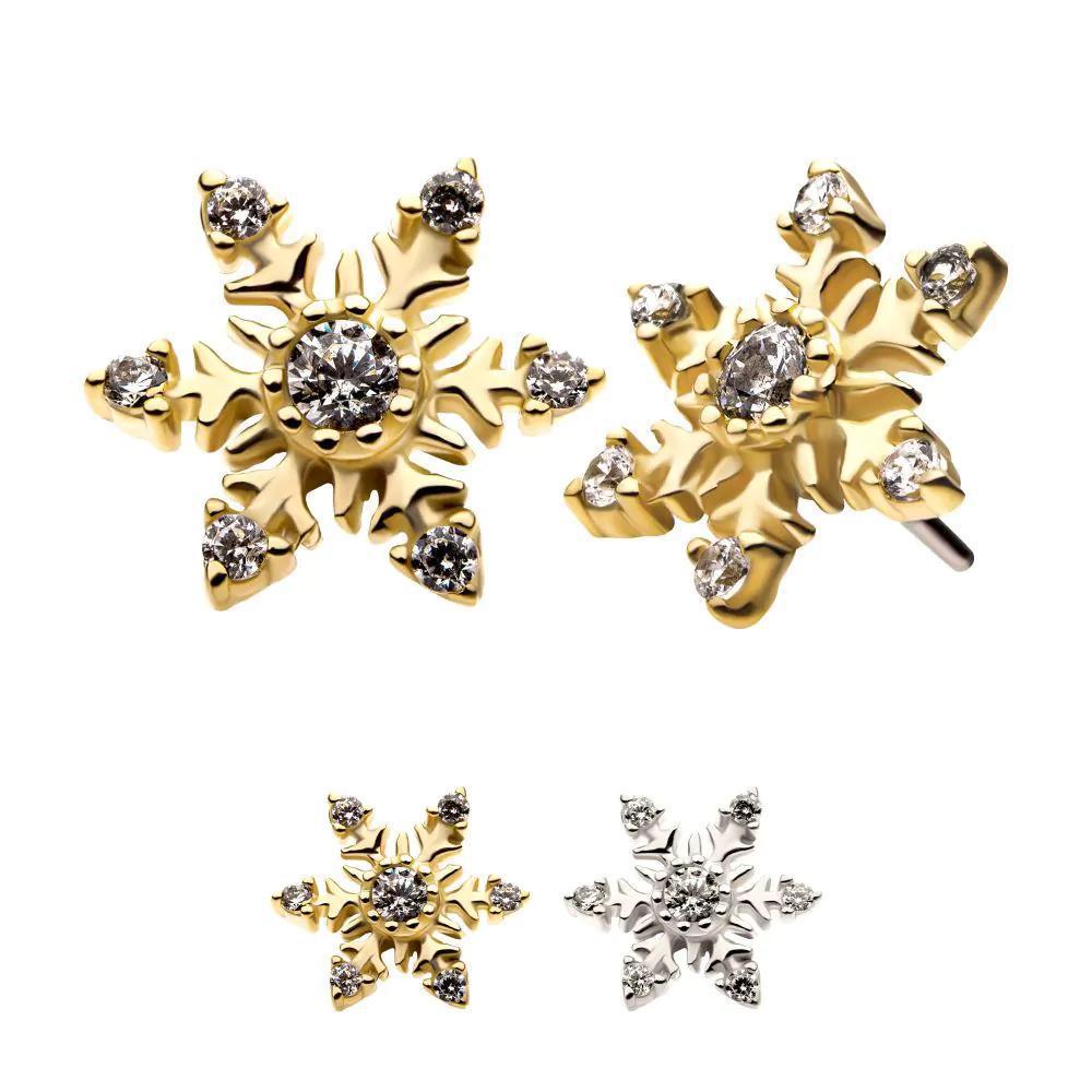 Invictus | 14k gold | Snowflake | CZ