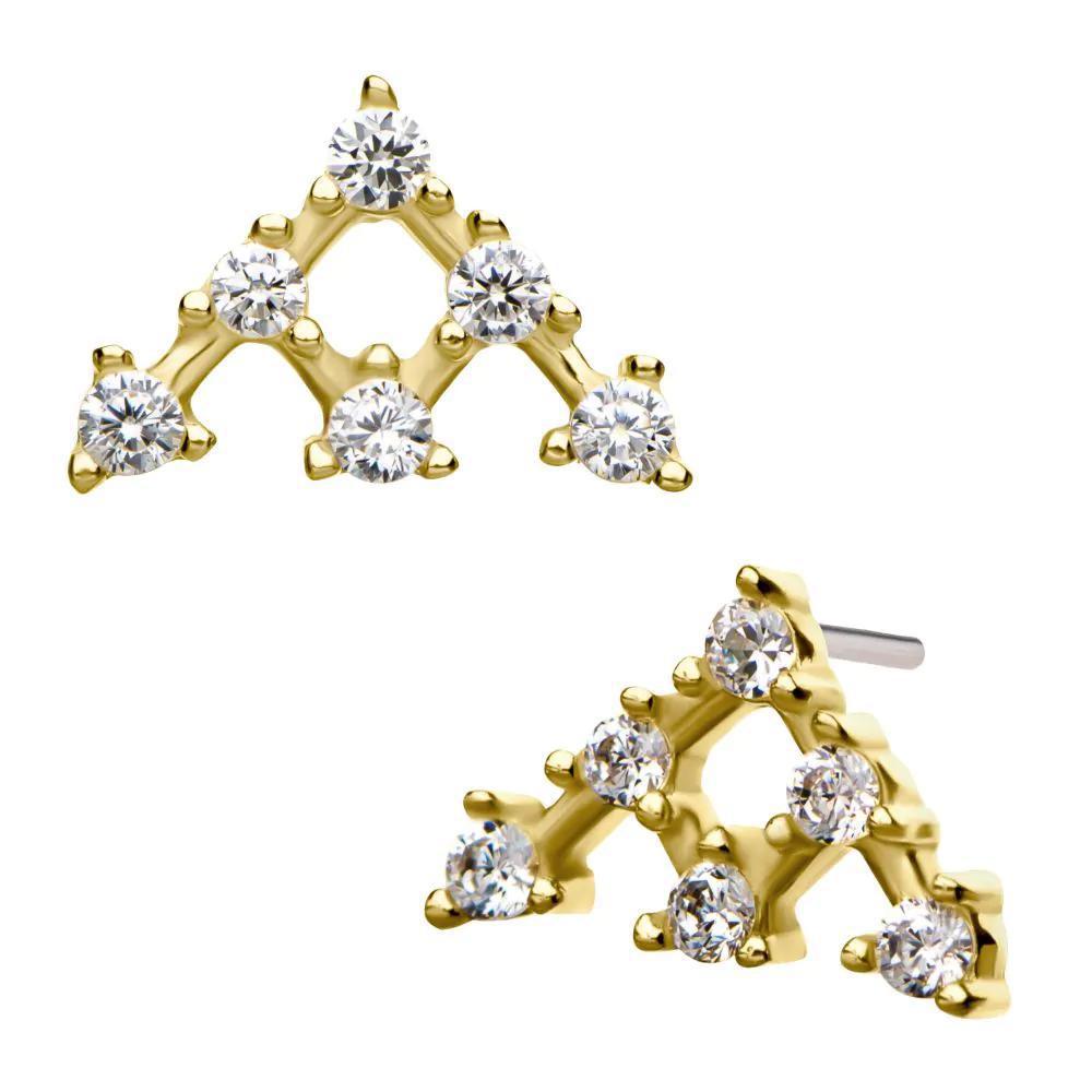 Invictus | 14k gold | Crown Set | CZ