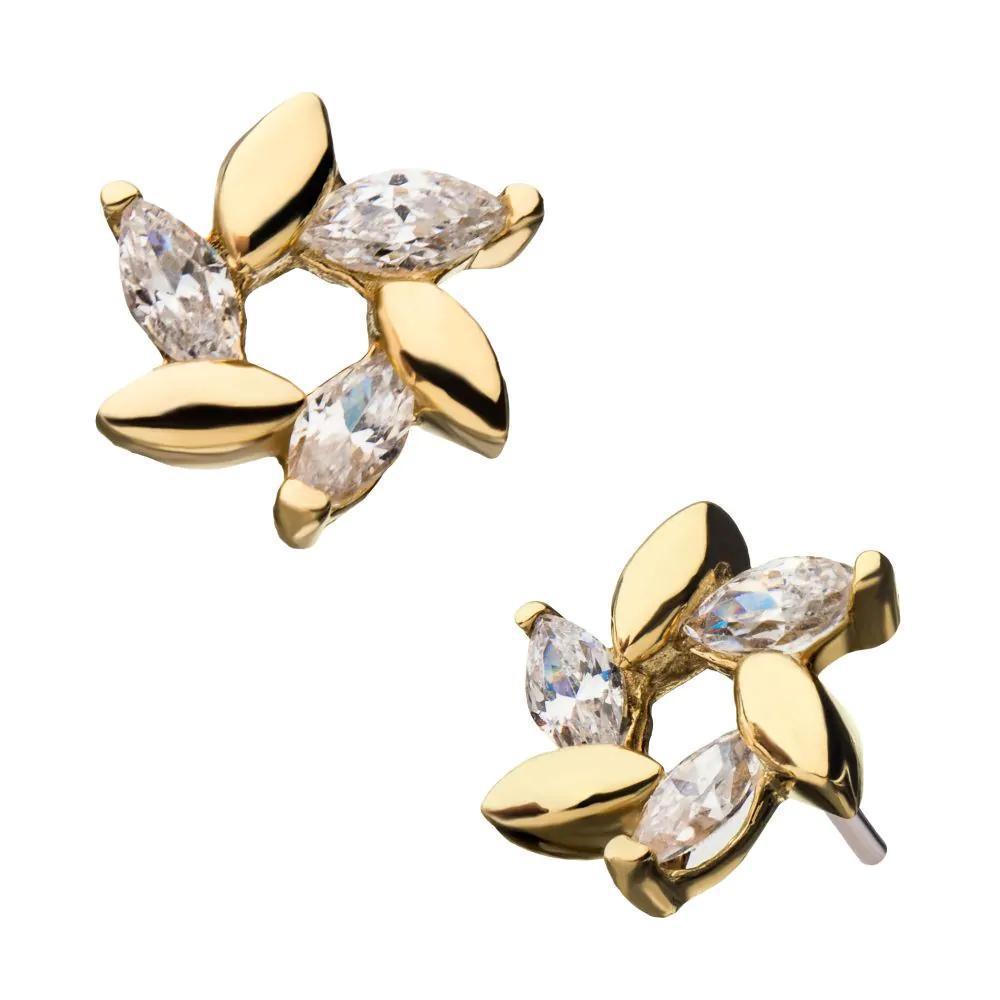 Invictus | 14k gold | Wheat | CZ