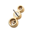 Invictus | 14k gold | 3-Gem Bezel Set | CZ