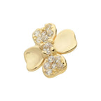 Invictus | 14k gold | 3D Clover | CZ