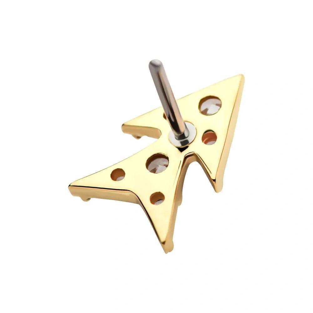 Invictus | 14k gold | Double Arrow | CZ