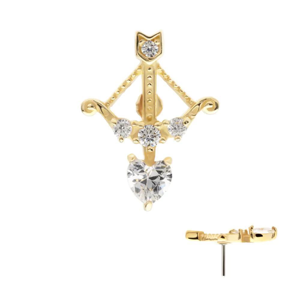 Invictus | 14k gold | Cupid's Bow | CZ