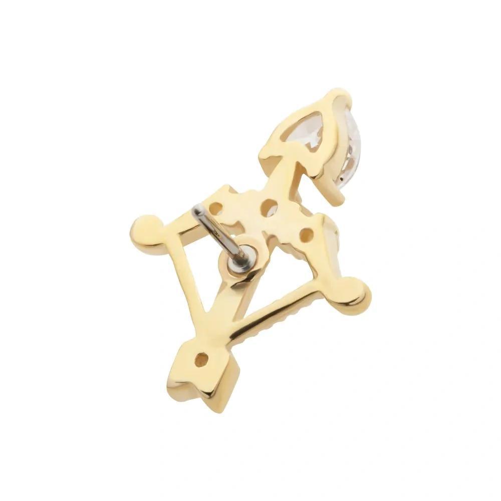 Invictus | 14k gold | Cupid's Bow | CZ