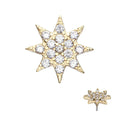 Invictus | 14k gold | Pave Set Octagram | CZ