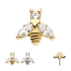 Invictus | 14k gold | Marquise Winged Bee | CZ