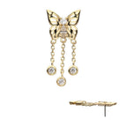 Invictus | 14k gold | Butterfly with Triple Dangle | CZ