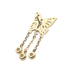 Invictus | 14k gold | Butterfly with Triple Dangle | CZ