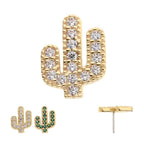 Invictus | 14k gold | Cactus | CZ
