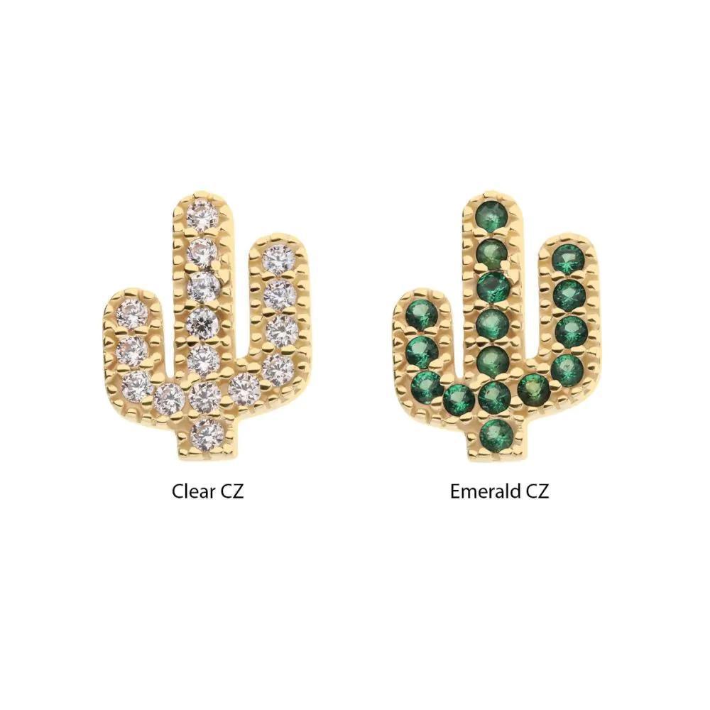 Invictus | 14k gold | Cactus | CZ
