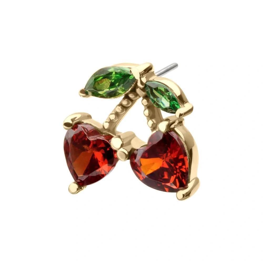 Invictus | 14k gold | Cherry Hearts | CZ