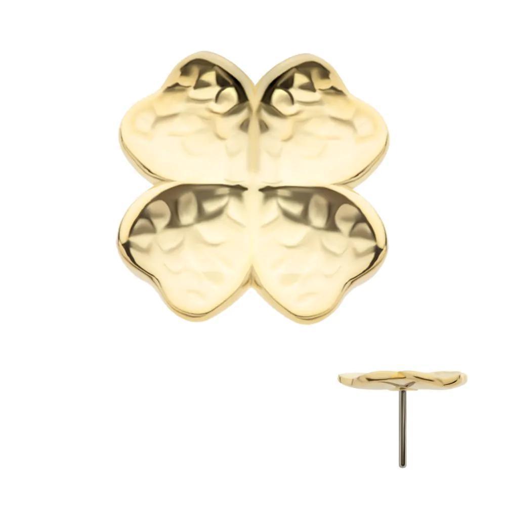 Invictus | 14k gold | Hammered Clover