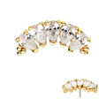 Invictus | 14k gold | Beaded Tear Drop Cluster | CZ