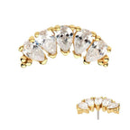 Invictus | 14k gold | Beaded Tear Drop Cluster | CZ