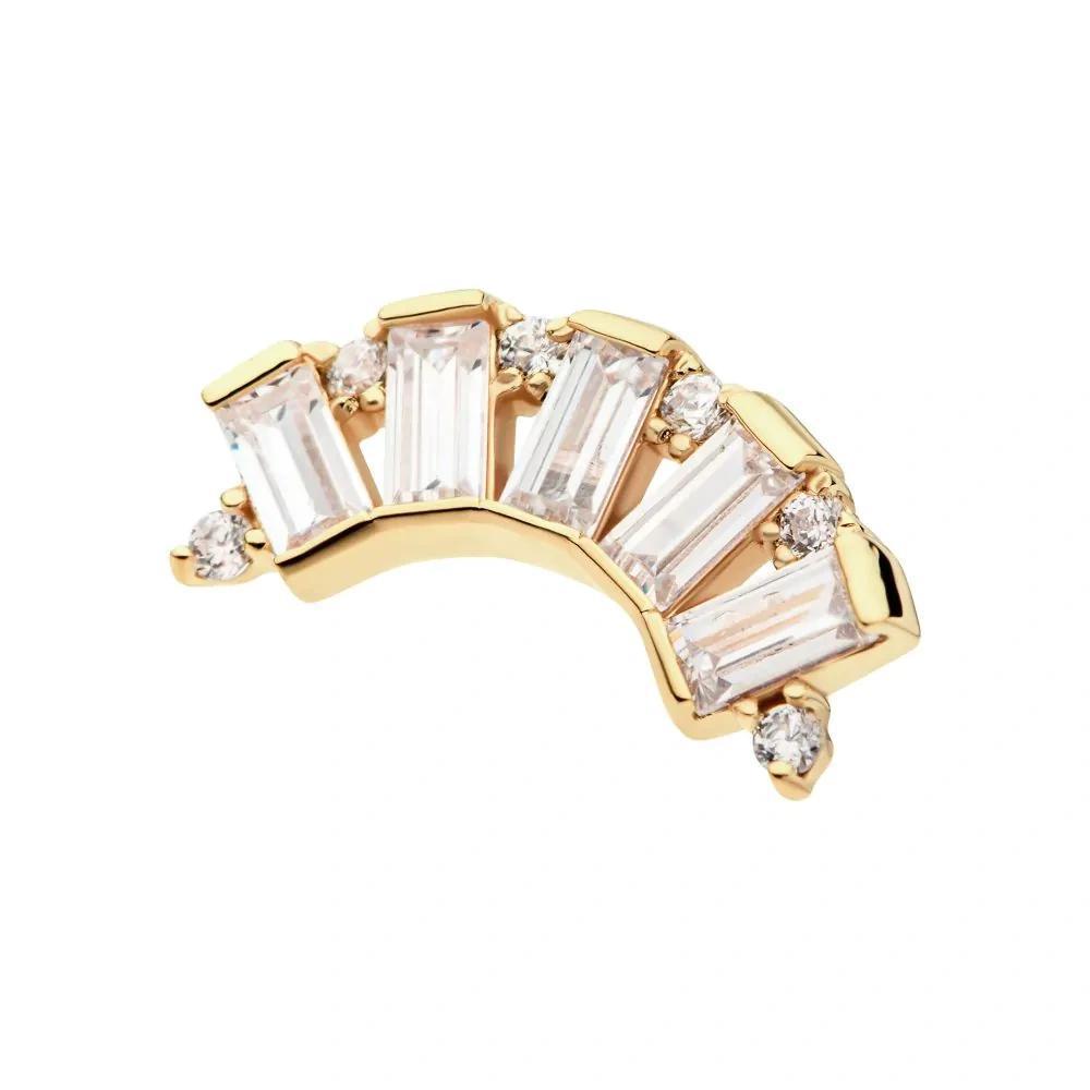 Invictus | 14k gold | 5-cluster Baguette | CZ