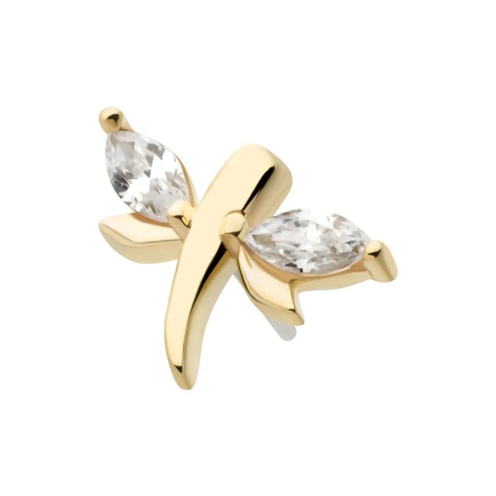 Invictus | 14k gold | Marquise Dragonfly | CZ