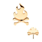 Invictus | 14k gold | Flame Crossbones