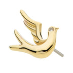 Invictus | 14k gold | Flying Dove | CZ