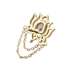 Invictus | 14k gold | Teardrop Lotus with 2 Tier Chain | CZ