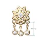 Invictus | 14k gold | Mandala with Triple Bezel Dangle | CZ