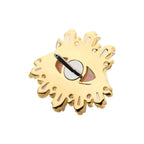 Invictus | 14k gold | Evil Eye Tapered Baguette | CZ/Opal
