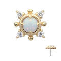 Invictus | 14k gold | 4 Point Prong Set | CZ/Opal