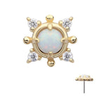 Invictus | 14k gold | 4 Point Prong Set | CZ/Opal