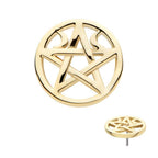 Invictus | 14k gold | Moon Pentacle