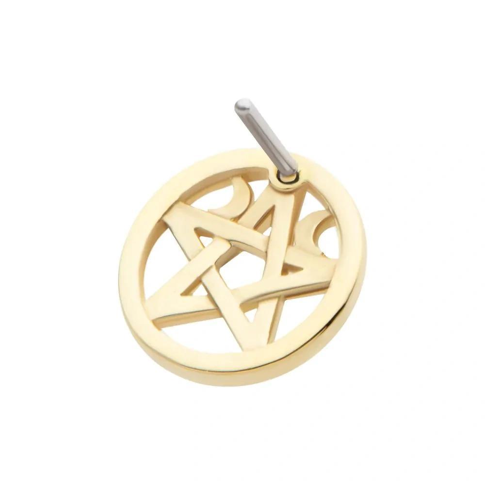 Invictus | 14k gold | Moon Pentacle