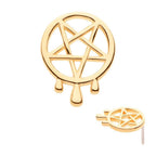 Invictus | 14k gold | Dripping Pentagram
