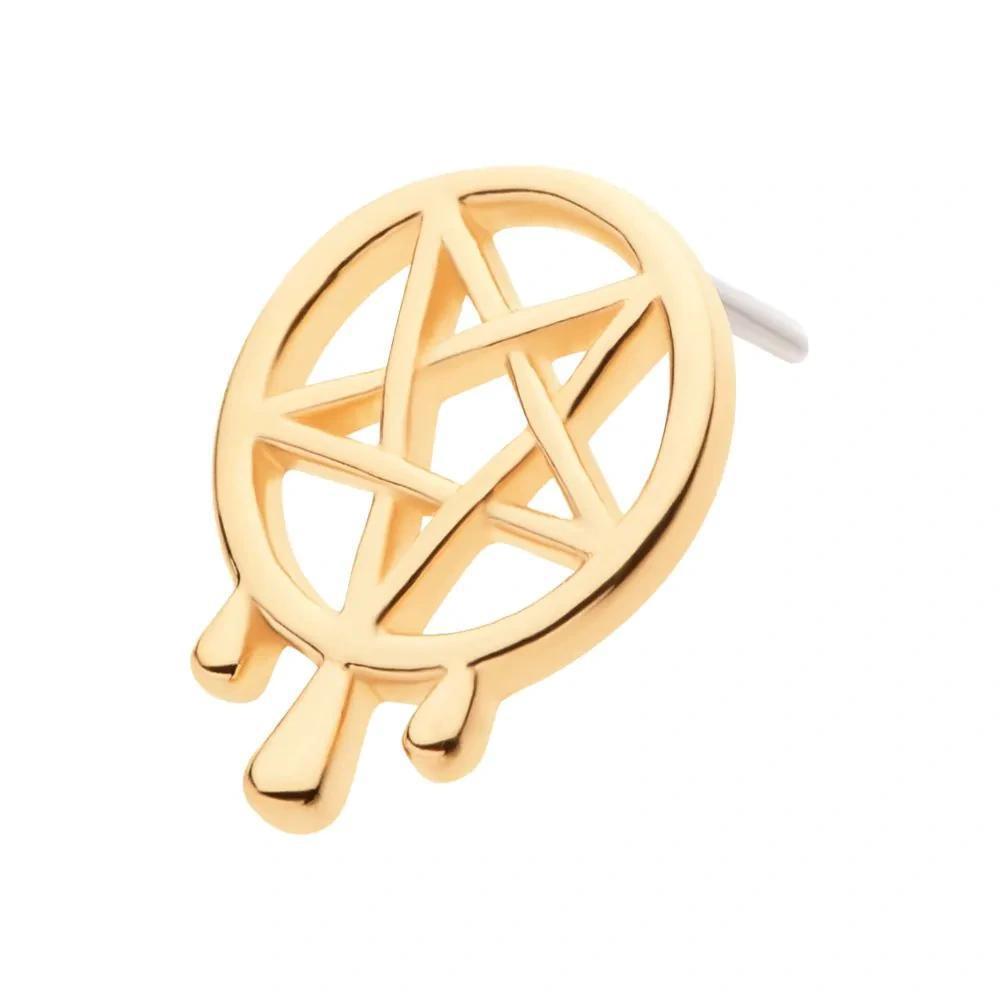 Invictus | 14k gold | Dripping Pentagram