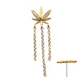 Invictus | 14k gold | Pot Leaf with Triple Chain