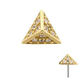 Invictus | 14k gold | Prong Set Short Pyramid | CZ