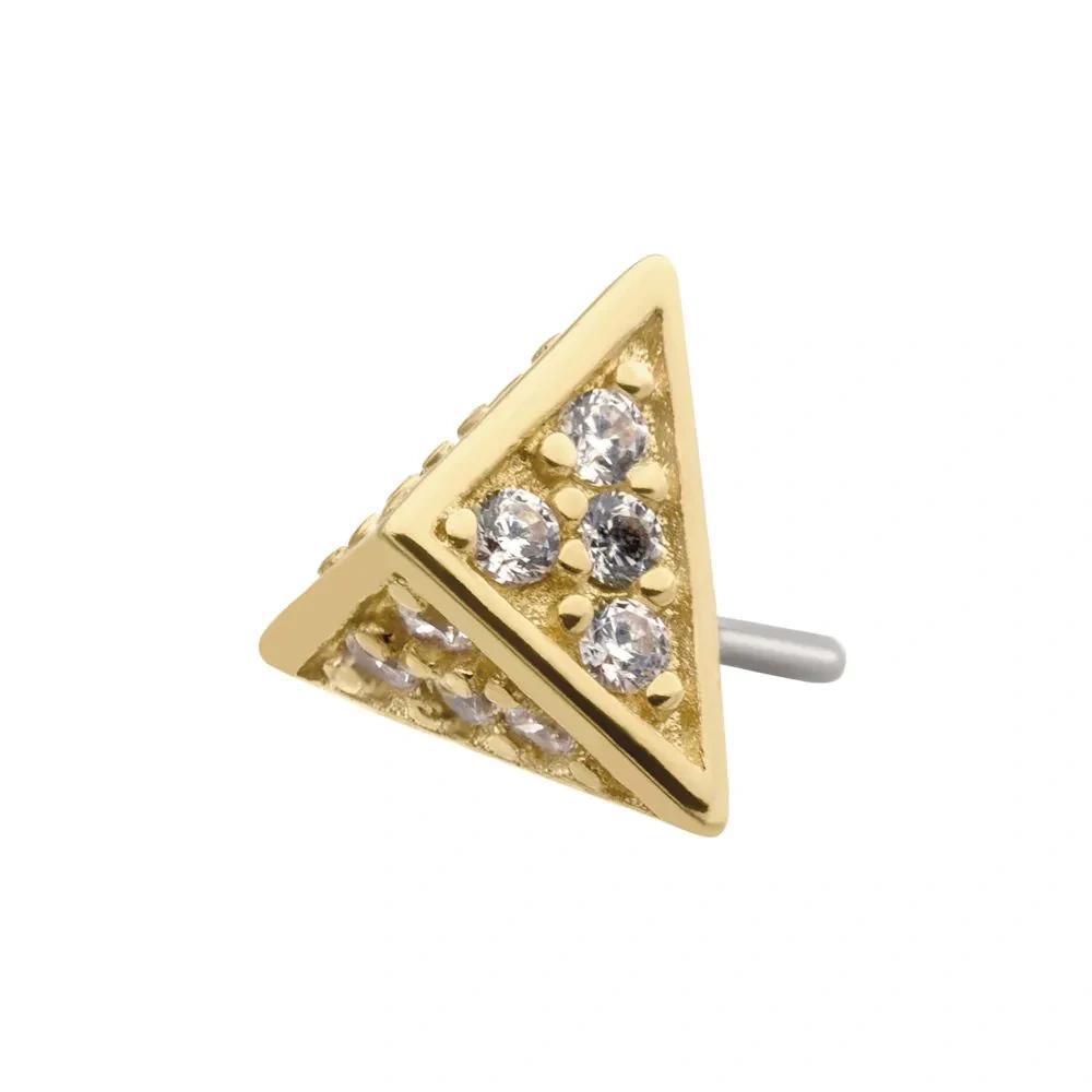 Invictus | 14k gold | Prong Set Short Pyramid | CZ