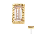 Invictus | 14k gold | Rectangle Baguette | CZ