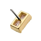 Invictus | 14k gold | Rectangle Baguette | CZ