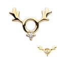 Invictus | 14k gold | Reindeer | CZ
