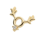 Invictus | 14k gold | Reindeer | CZ