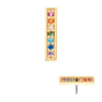 Invictus | 14k gold | Prong Set Cluster Bar | Rainbow CZ