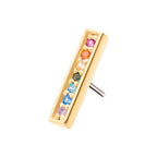 Invictus | 14k gold | Prong Set Cluster Bar | Rainbow CZ