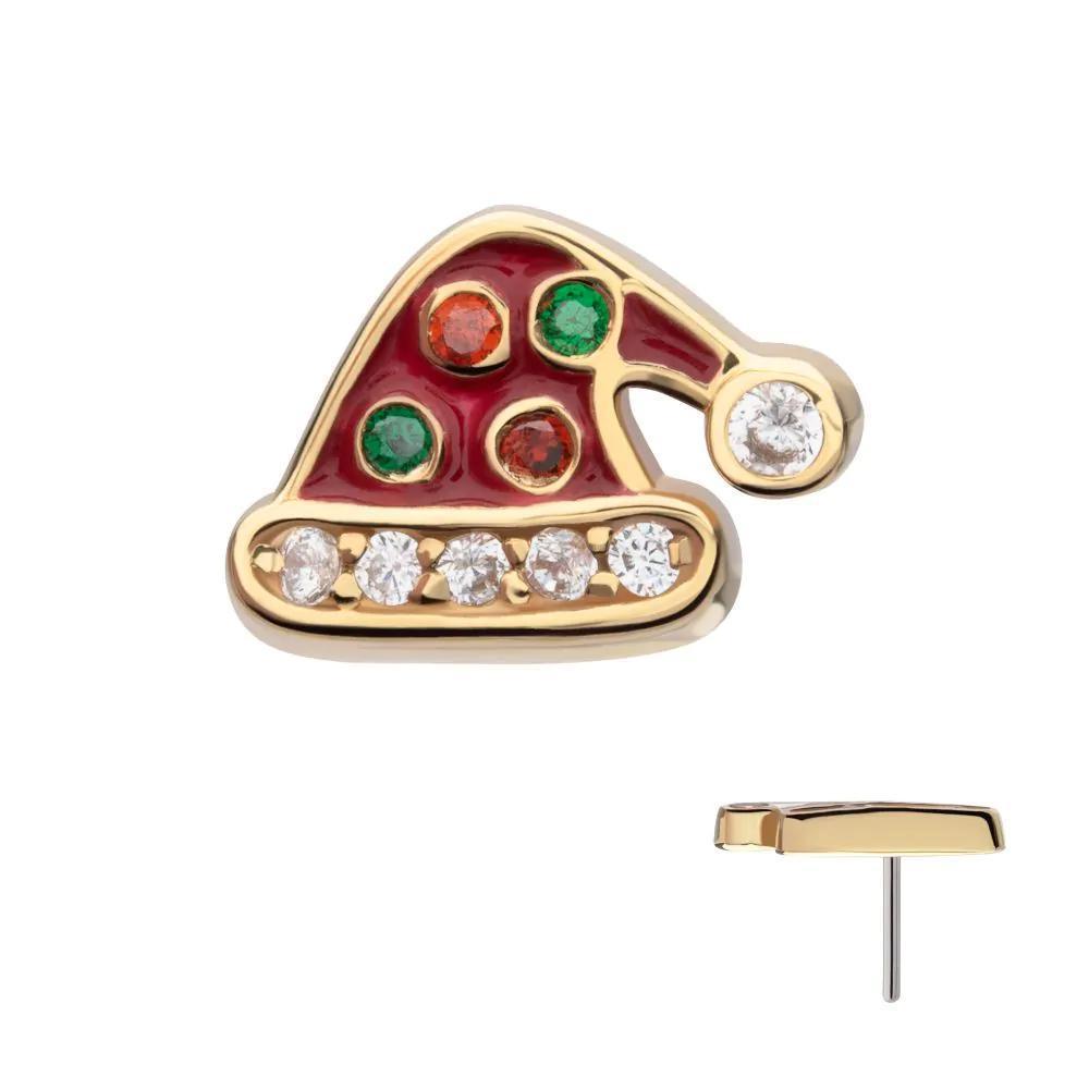 Invictus | 14k gold | Santa Hat | CZ