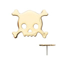 Invictus | 14k gold |Polished Skull and Crossbones
